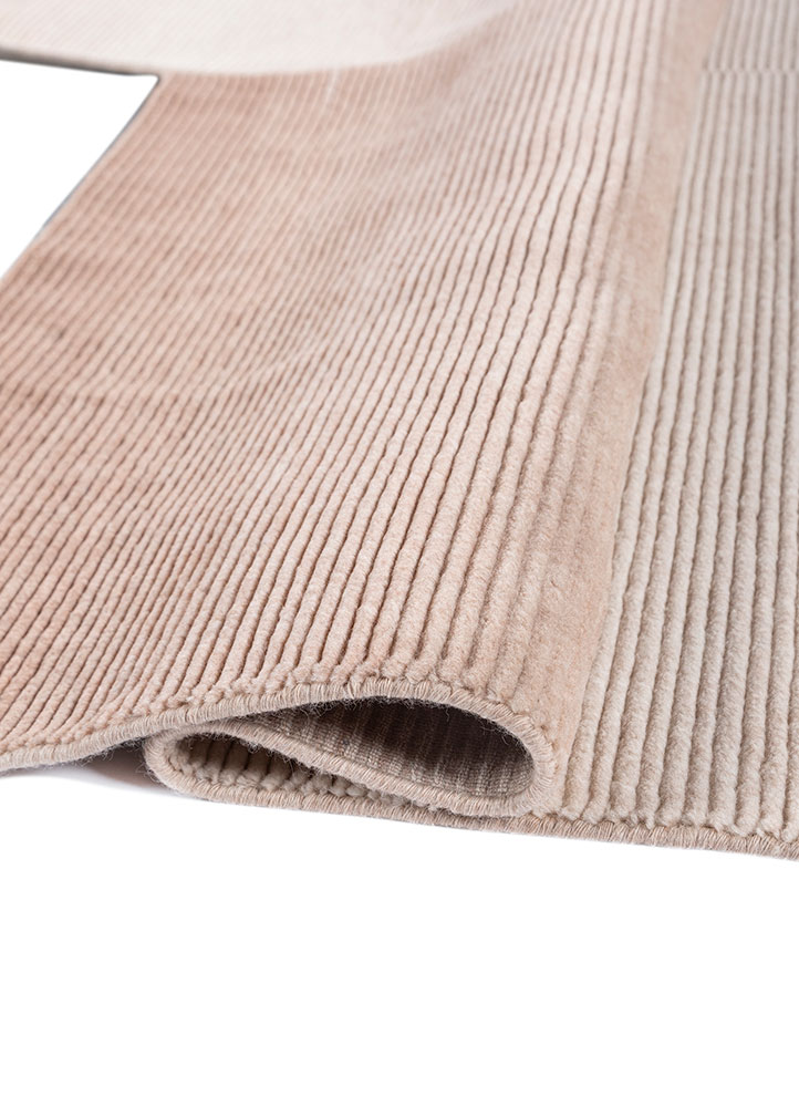 jean red and orange wool hand loom Rug - FloorShot