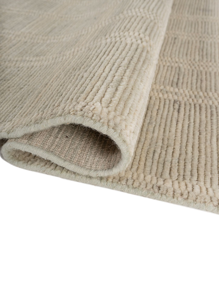 saga green wool hand loom Rug - FloorShot
