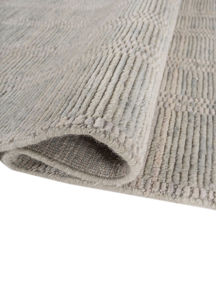 saga blue wool hand loom Rug - FloorShot