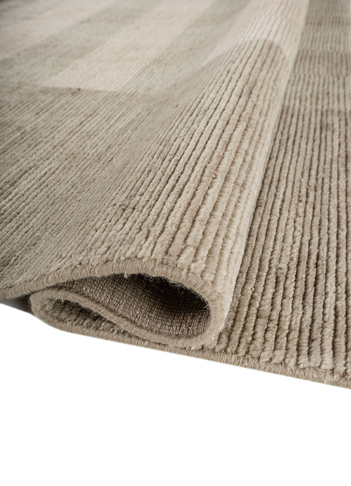 saga green wool hand loom Rug - FloorShot
