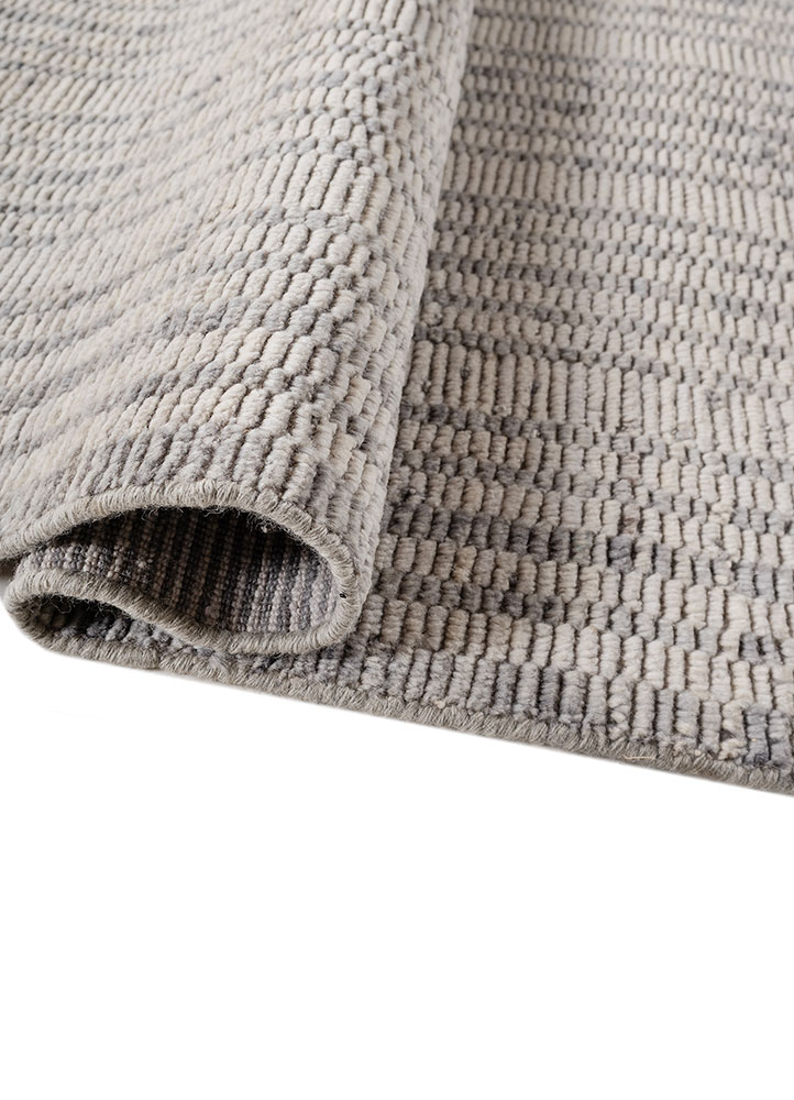 saga blue wool hand loom Rug - FloorShot