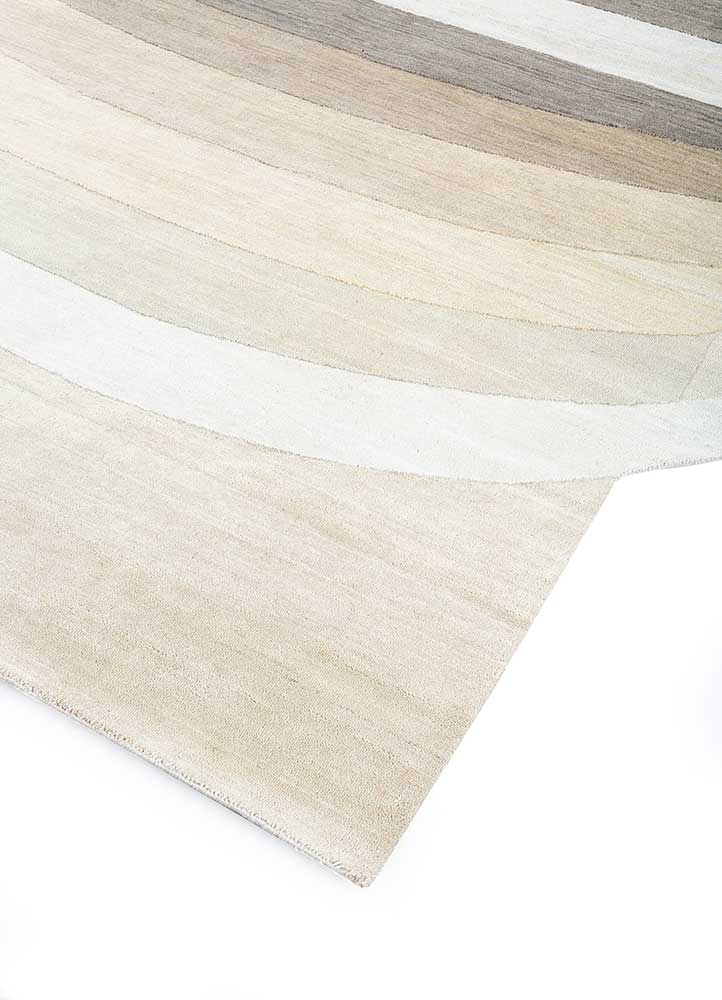 brahmaand ivory wool hand knotted Rug - FloorShot