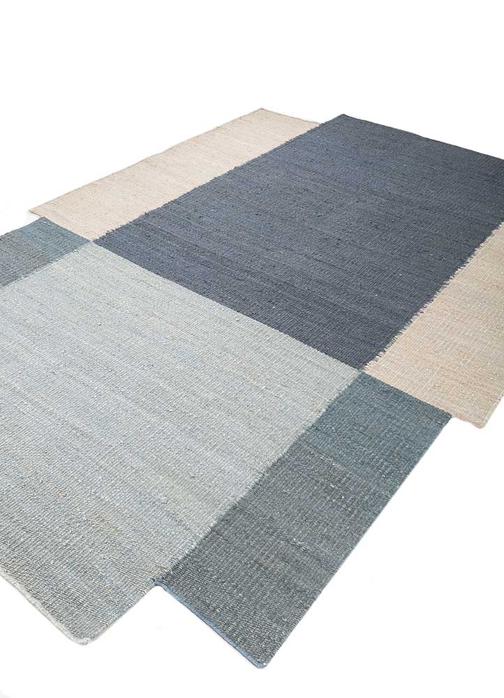 daaira grey and black jute and hemp flat weaves Rug - FloorShot