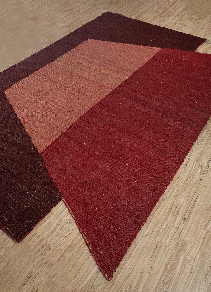 daaira red and orange jute and hemp flat weaves Rug - FloorShot