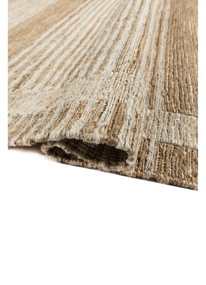 hula beige and brown jute and hemp hand knotted Rug - FloorShot