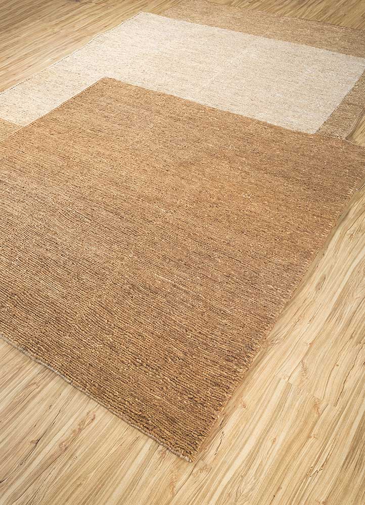 daaira beige and brown jute and hemp flat weaves Rug - FloorShot