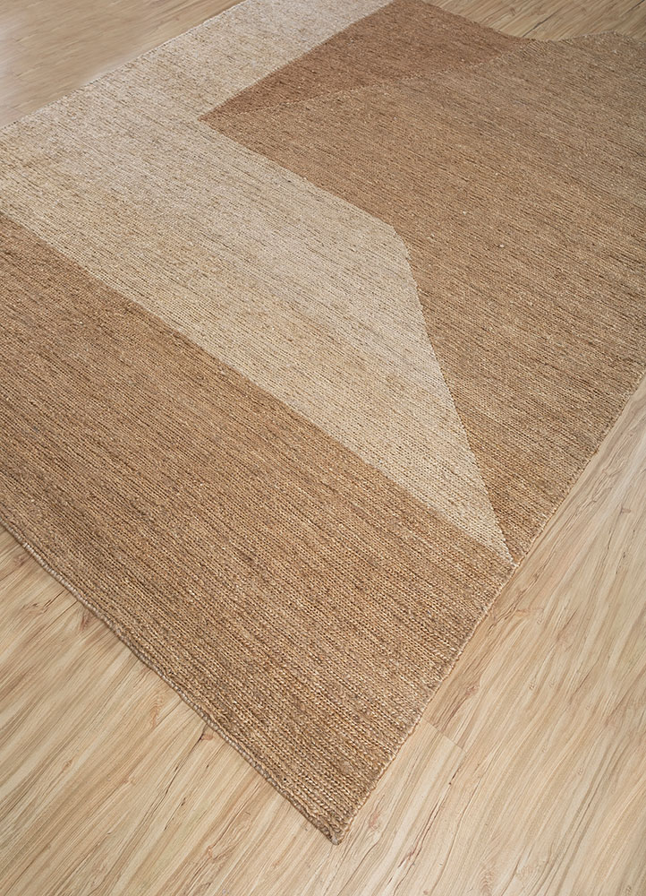 daaira beige and brown jute and hemp flat weaves Rug - FloorShot