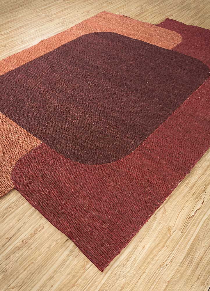 daaira red and orange jute and hemp flat weaves Rug - FloorShot