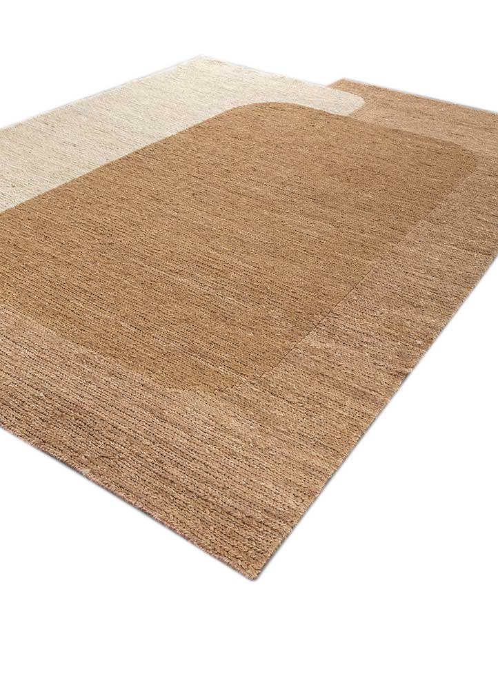 daaira beige and brown jute and hemp flat weaves Rug - FloorShot