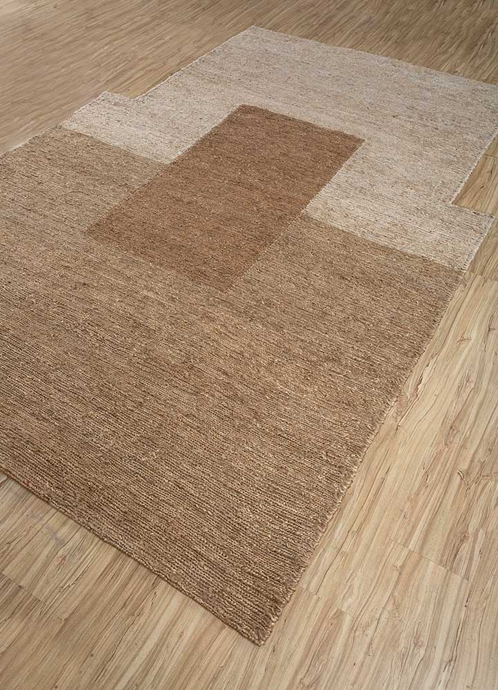 daaira beige and brown jute and hemp flat weaves Rug - FloorShot