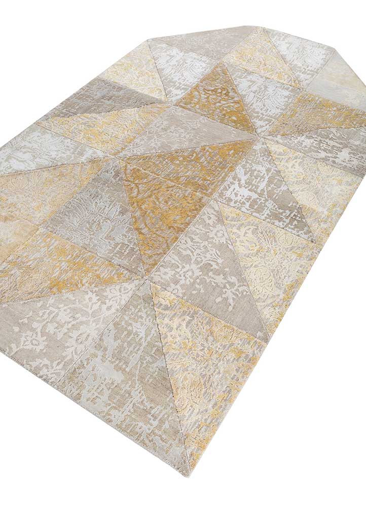 provenance ivory wool and bamboo silk hand knotted Rug - FloorShot