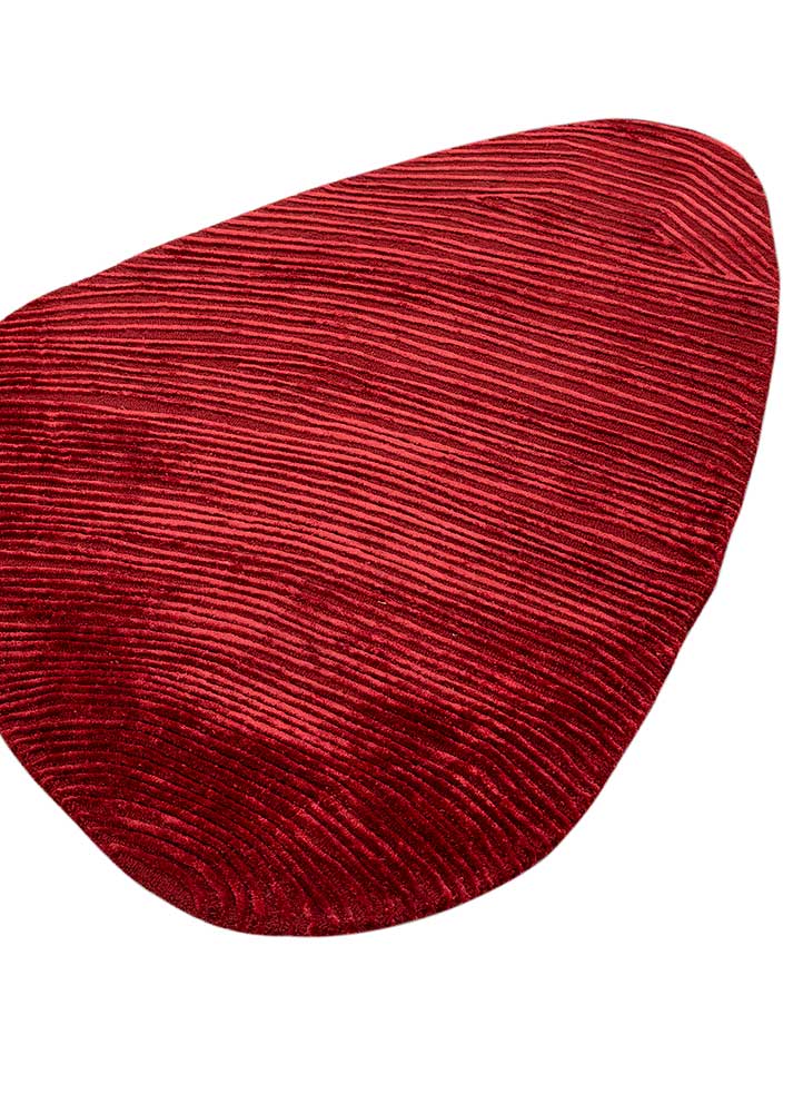 cera red and orange wool and viscose hand tufted Rug - FloorShot