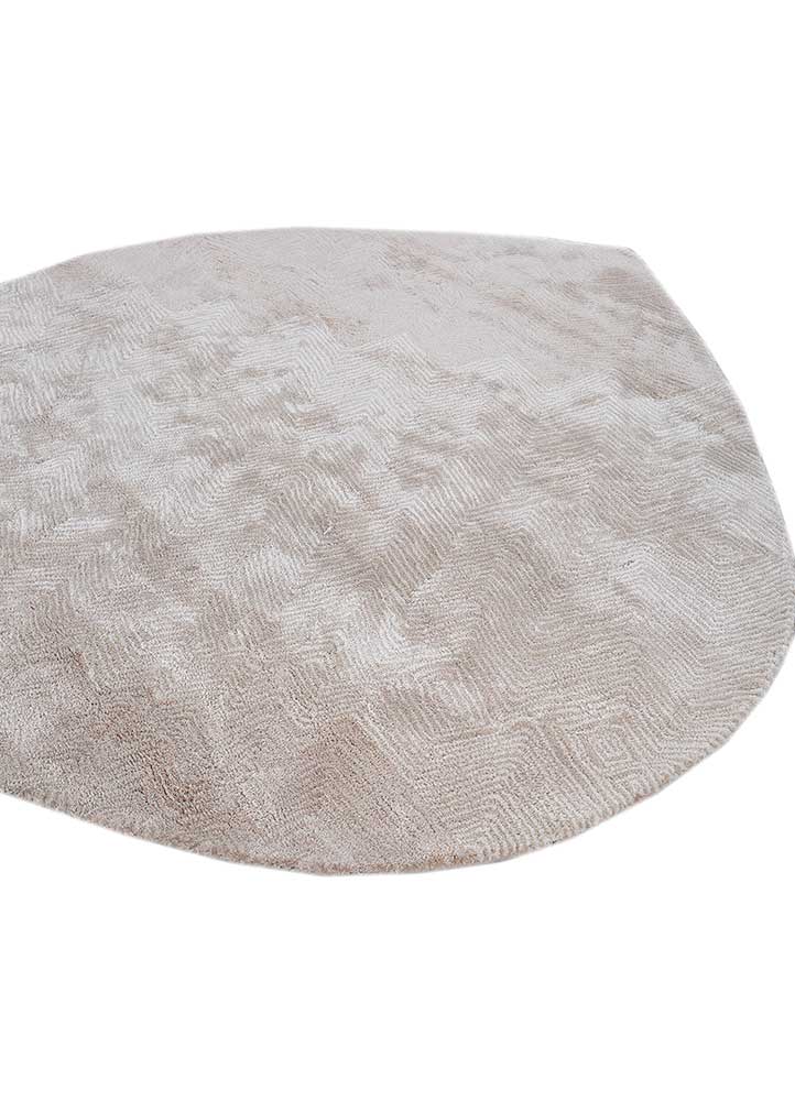 cera beige and brown wool and viscose hand tufted Rug - FloorShot