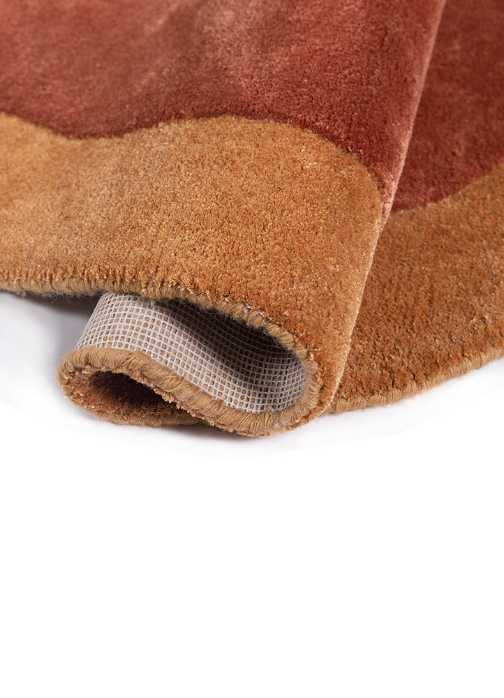 cera red and orange wool and viscose hand tufted Rug - FloorShot