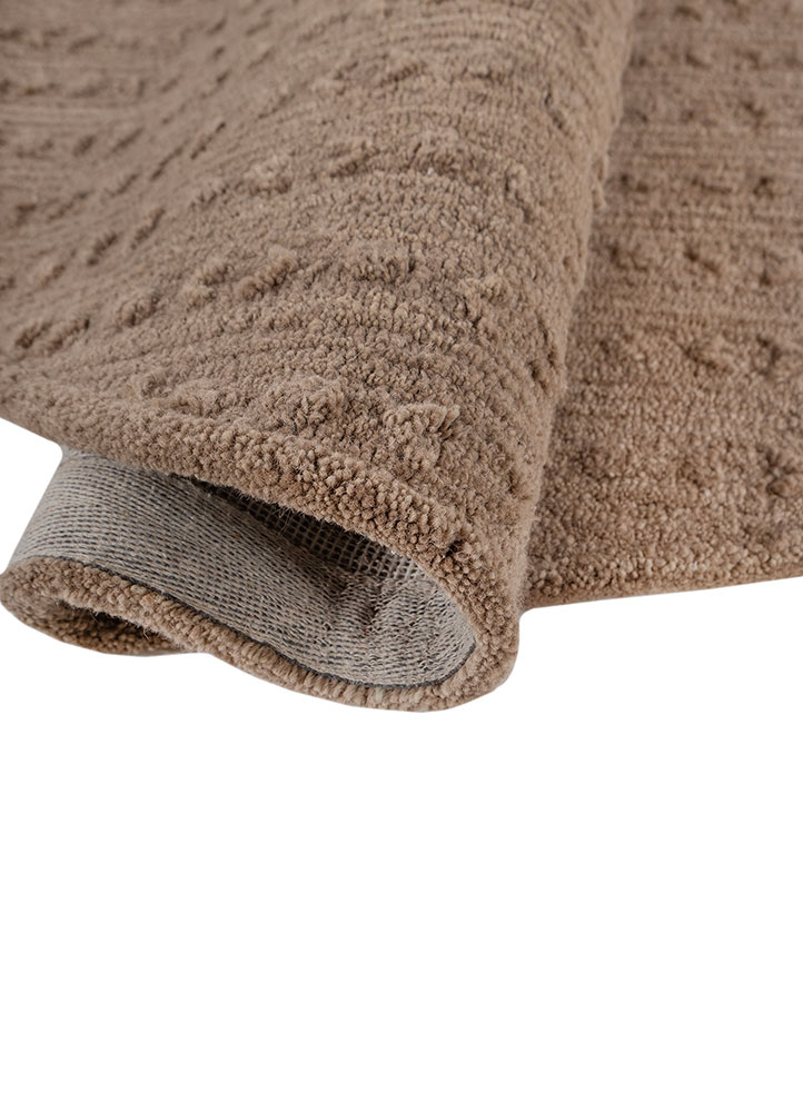 pathways beige and brown wool hand tufted Rug - FloorShot
