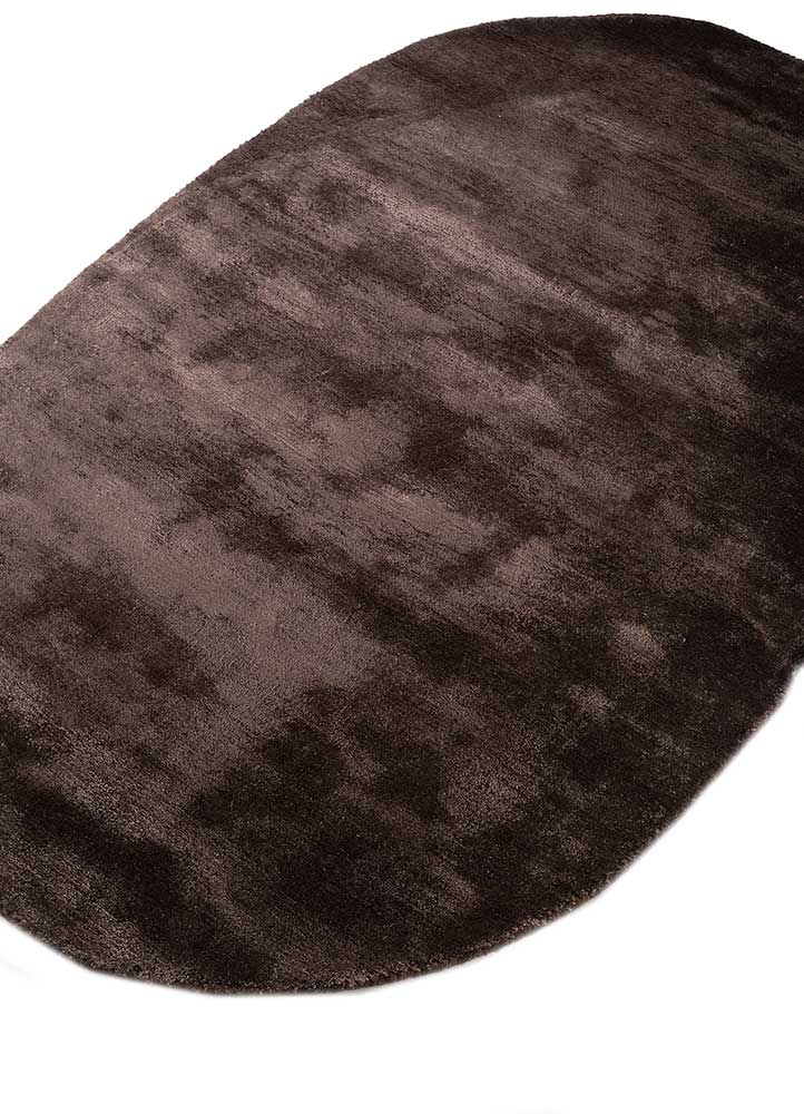 cera beige and brown viscose hand tufted Rug - FloorShot