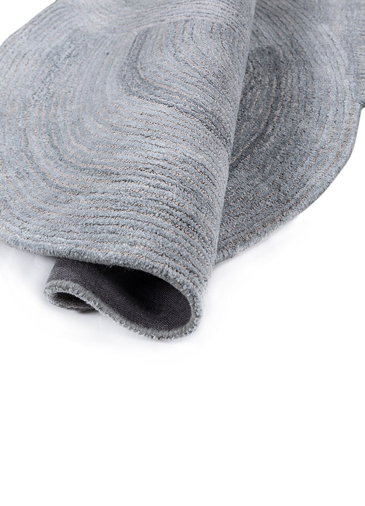 cera blue wool and viscose hand tufted Rug - FloorShot