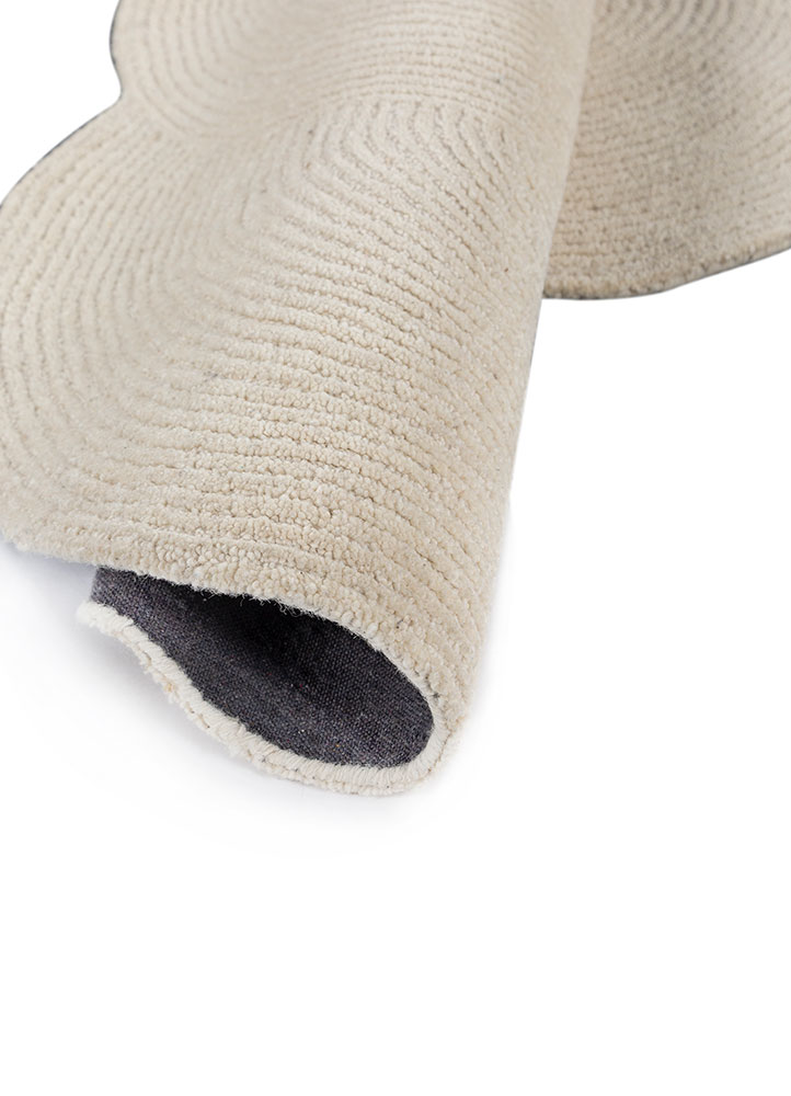 cera ivory wool and viscose hand tufted Rug - FloorShot