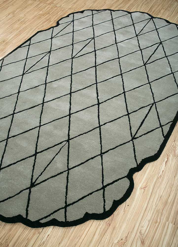 jaipur wunderkammer blue wool hand tufted Rug - FloorShot
