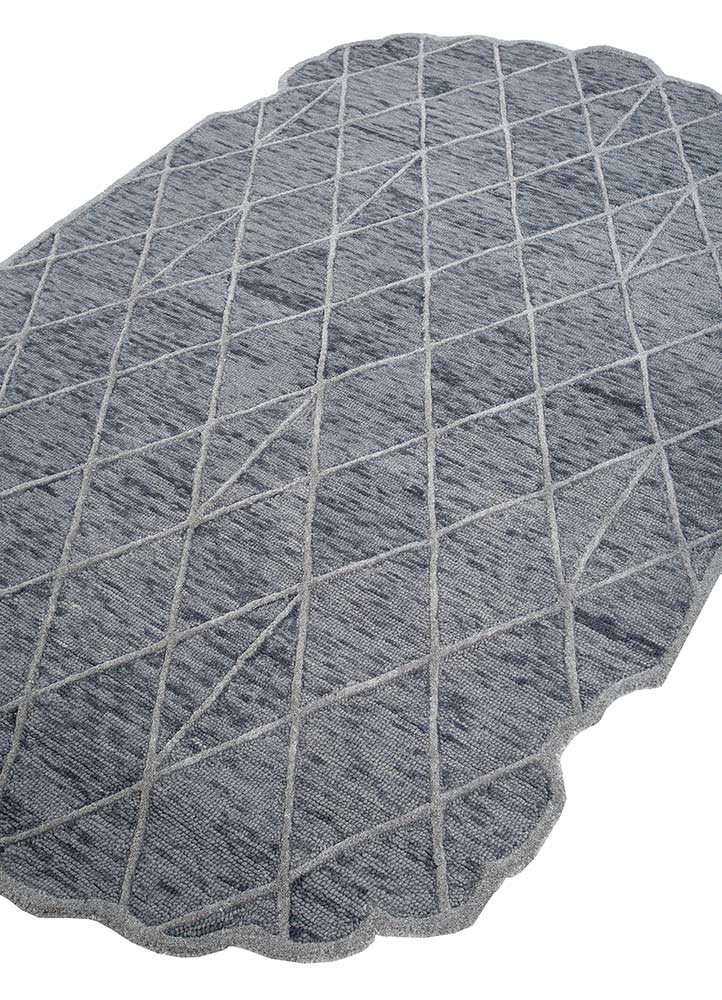 jaipur wunderkammer grey and black wool hand tufted Rug - FloorShot