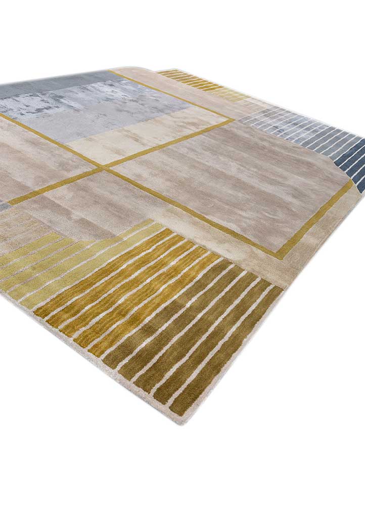 come around ivory wool and viscose hand tufted Rug - FloorShot