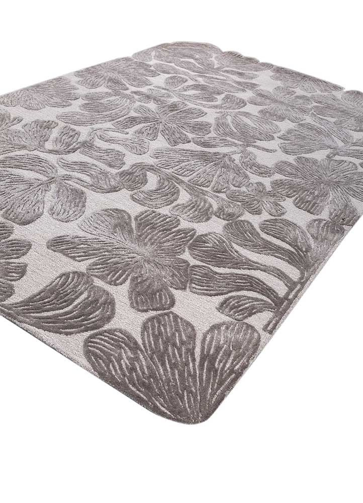 hacienda grey and black wool and viscose hand tufted Rug - FloorShot