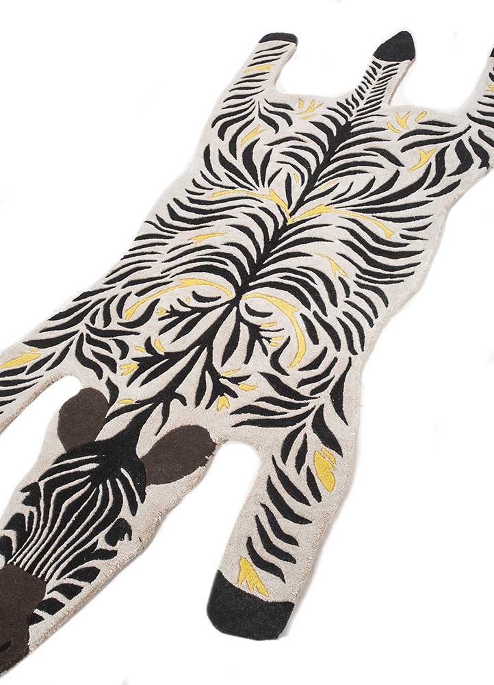 wild wanderlust ivory wool and viscose hand tufted Rug - FloorShot
