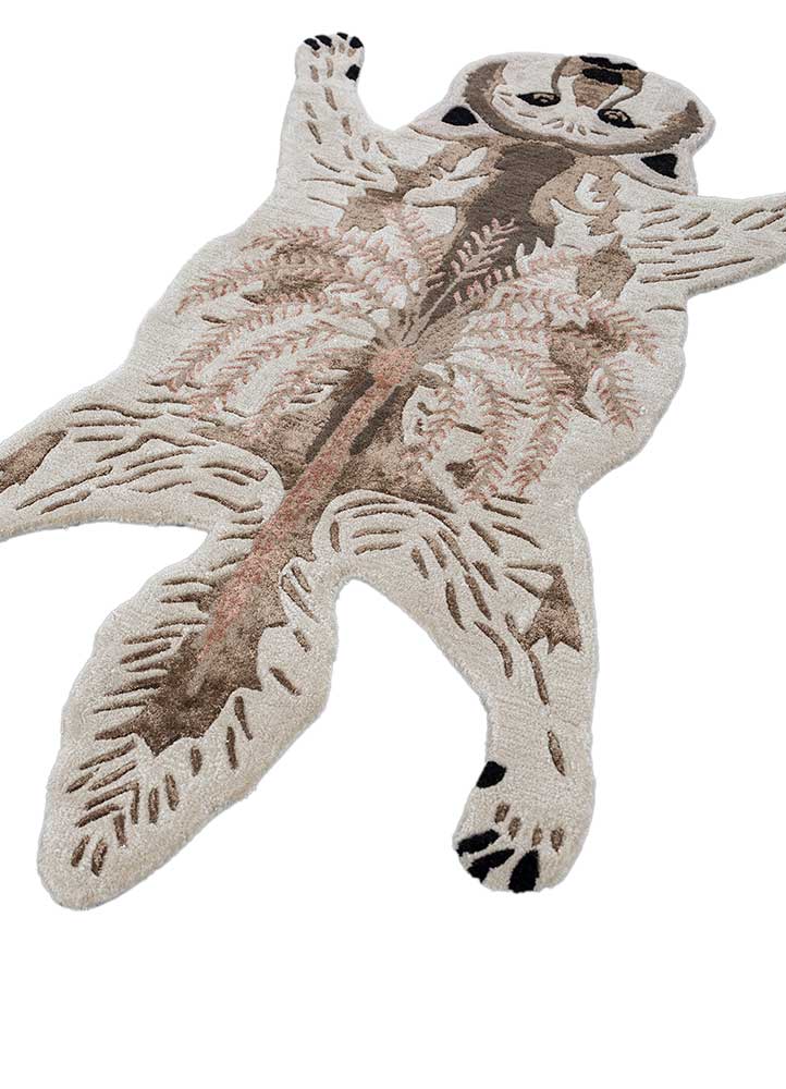 wild wanderlust ivory wool and viscose hand tufted Rug - FloorShot