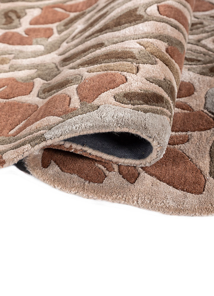 wild wanderlust red and orange wool and viscose hand tufted Rug - FloorShot