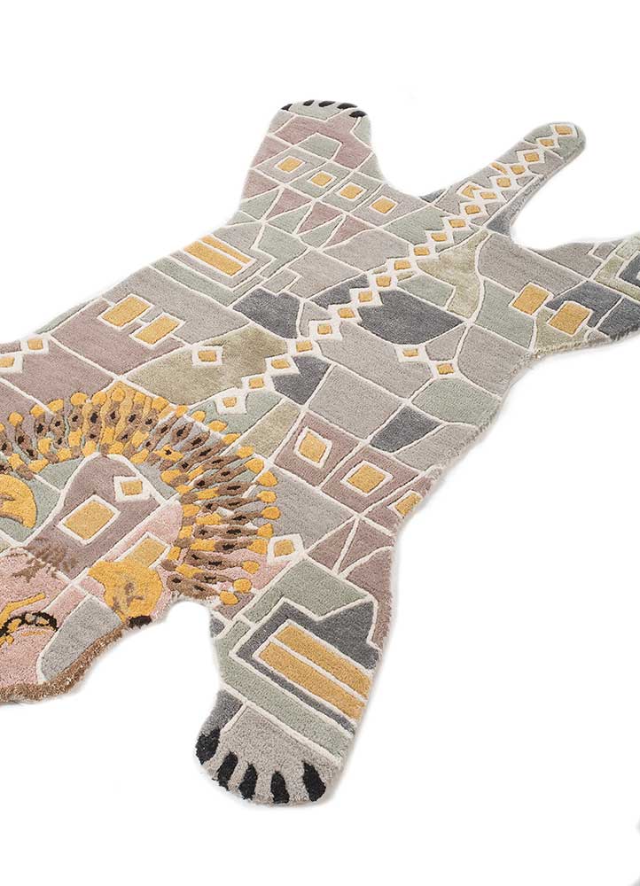 wild wanderlust grey and black wool and viscose hand tufted Rug - FloorShot