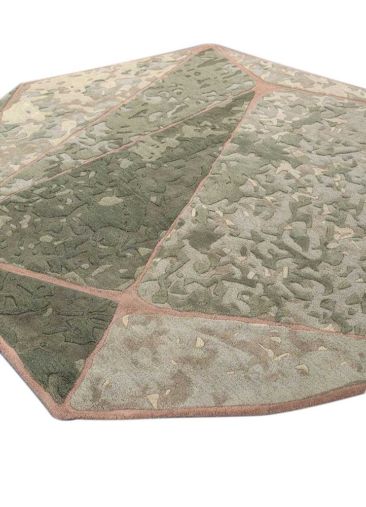 infini green wool and viscose hand tufted Rug - FloorShot