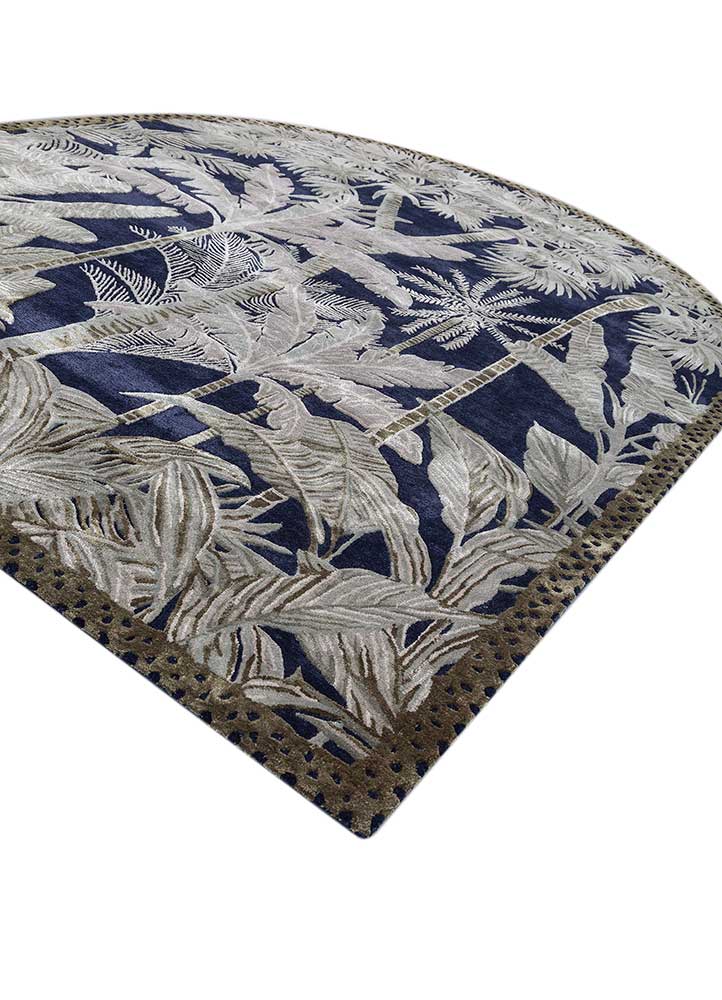 aurelia blue wool and viscose hand tufted Rug - FloorShot