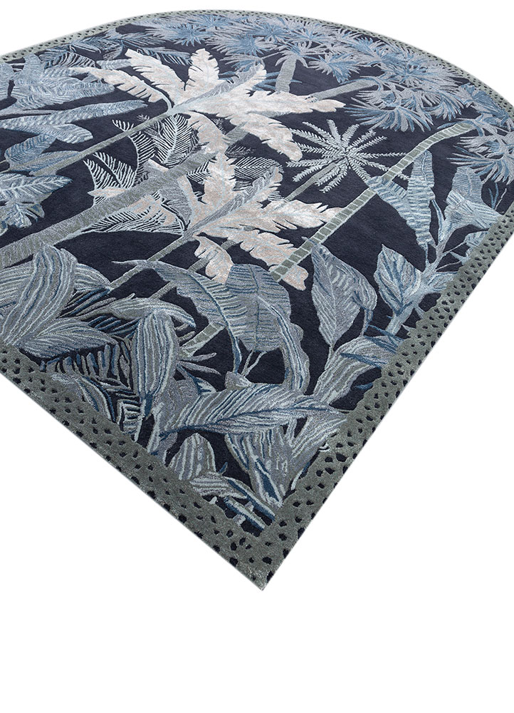 aurelia blue wool and viscose hand tufted Rug - FloorShot