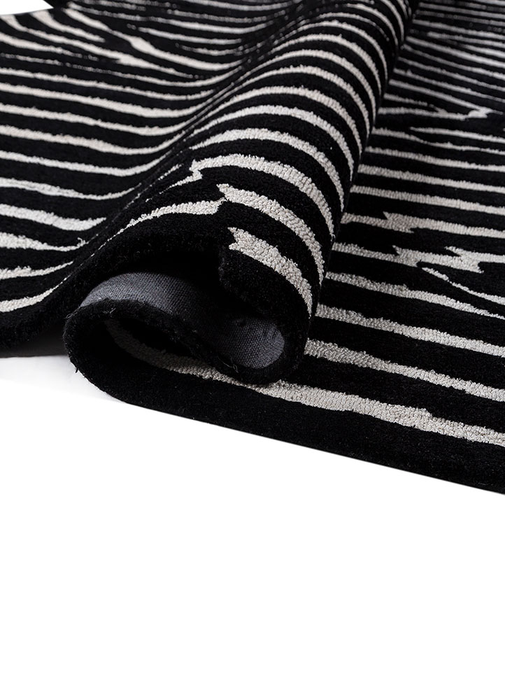 adrift grey and black wool and viscose hand tufted Rug - FloorShot