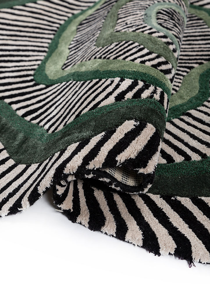 adrift grey and black wool and viscose hand tufted Rug - FloorShot