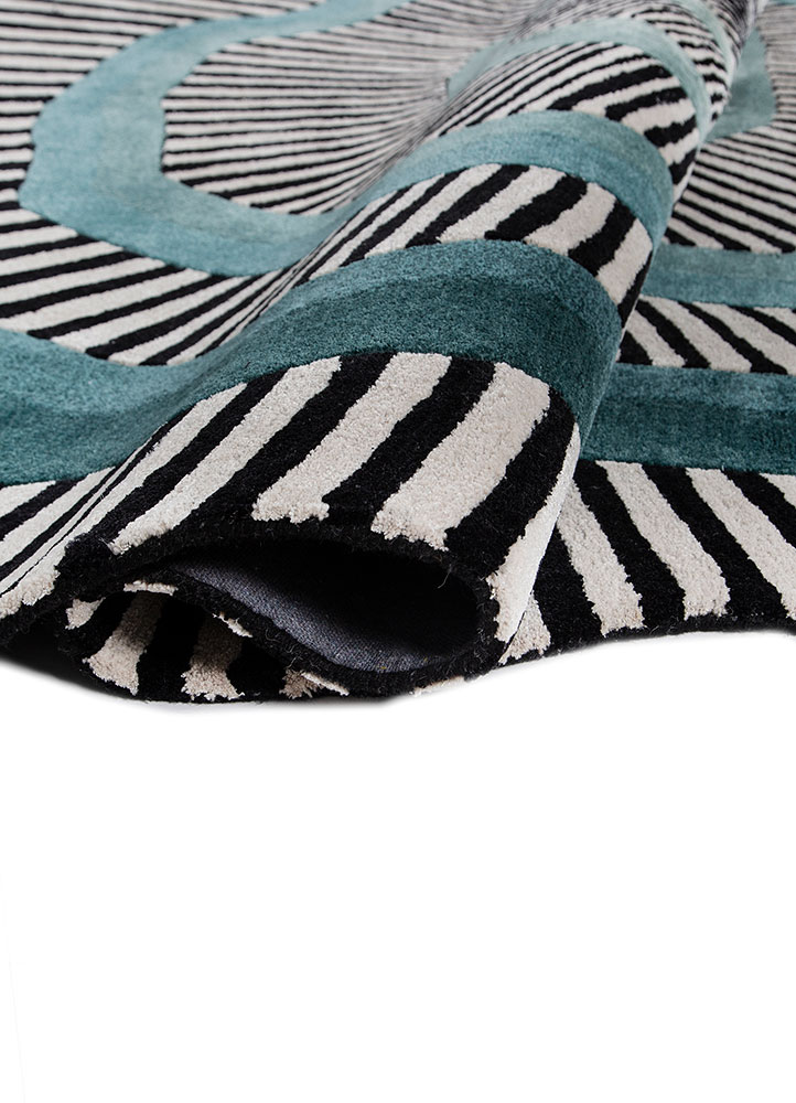 adrift grey and black wool and viscose hand tufted Rug - FloorShot
