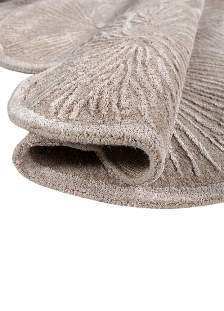 aurelia beige and brown wool and viscose hand tufted Rug - FloorShot