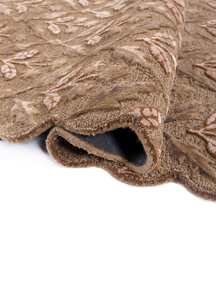aurelia beige and brown wool and viscose hand tufted Rug - FloorShot