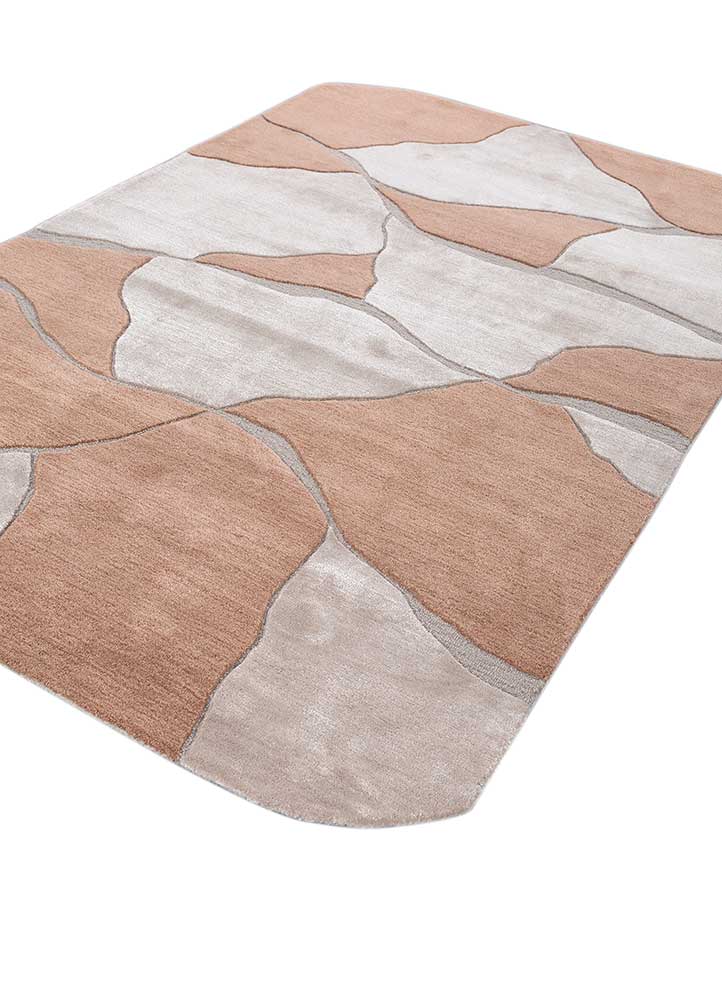come around ivory wool and viscose hand tufted Rug - FloorShot