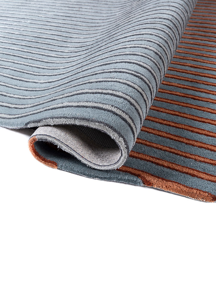 caliedo blue wool hand tufted Rug - FloorShot