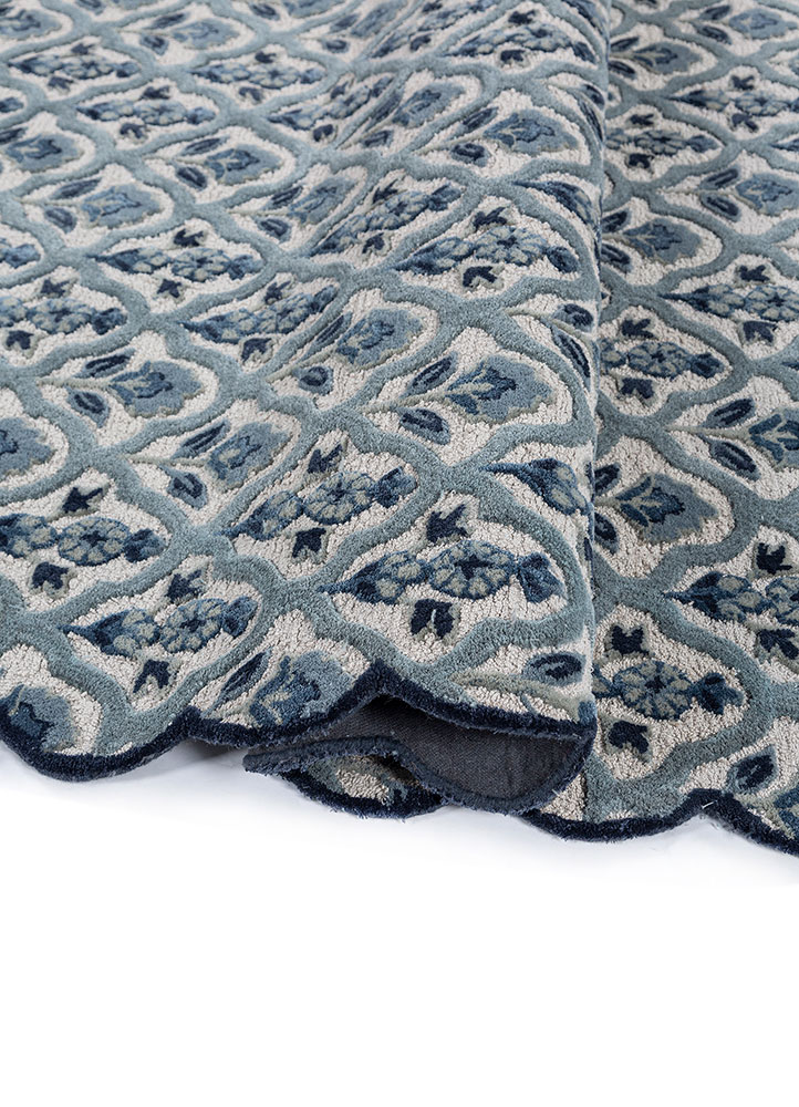 aurelia grey and black wool and viscose hand tufted Rug - FloorShot
