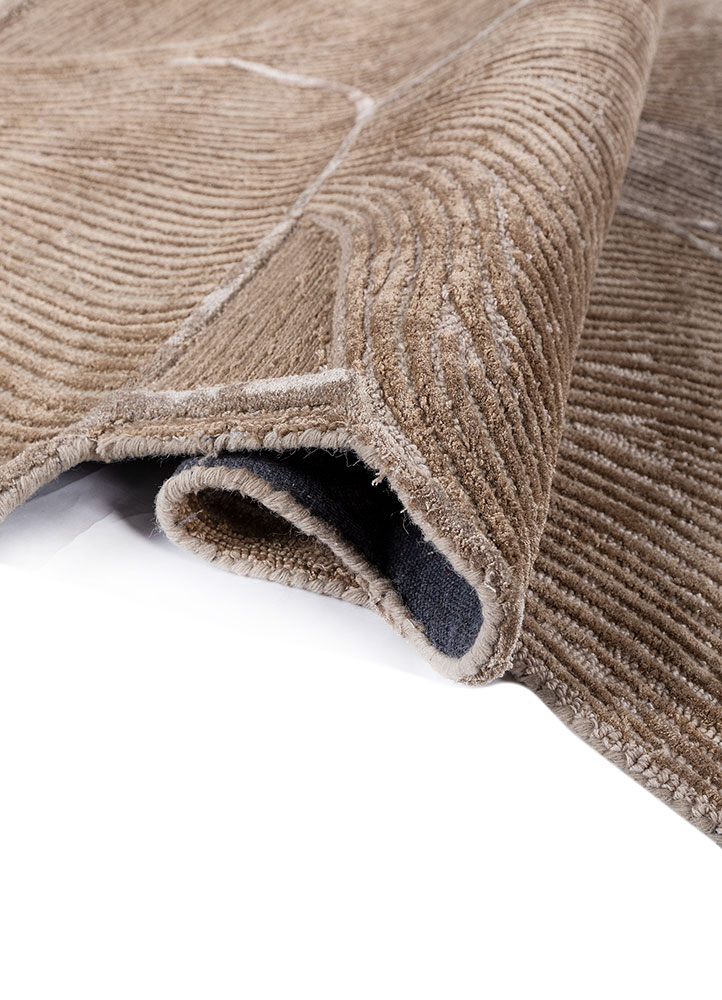 aurelia beige and brown wool and viscose hand tufted Rug - FloorShot