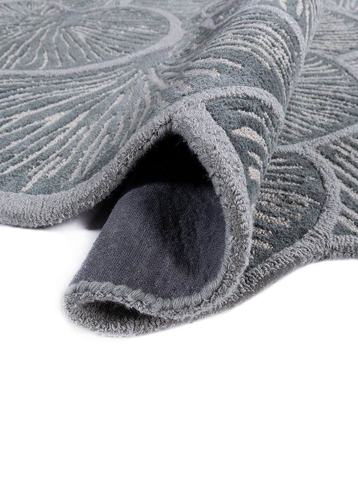 aurelia blue wool and viscose hand tufted Rug - FloorShot