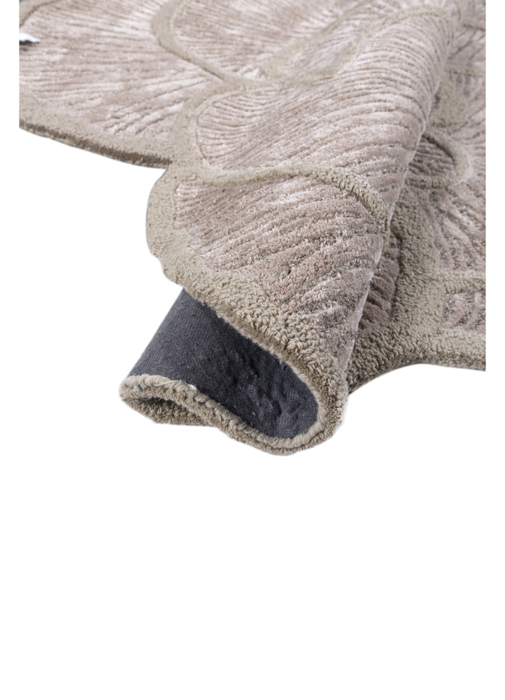 aurelia beige and brown wool and viscose hand tufted Rug - FloorShot