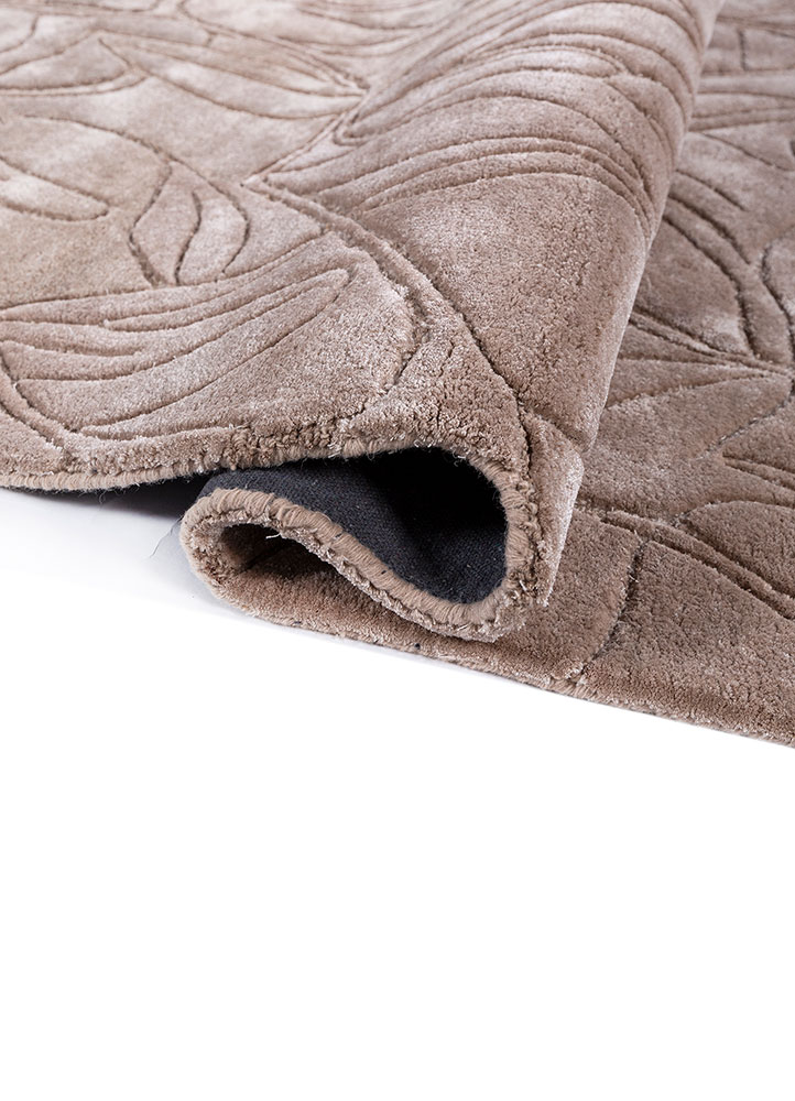 aurelia beige and brown wool and viscose hand tufted Rug - FloorShot