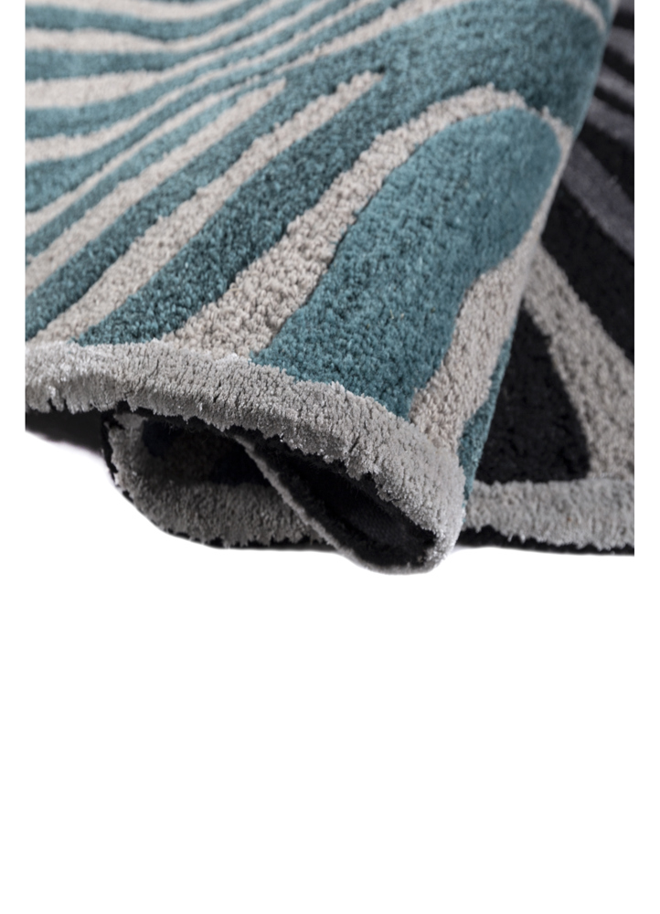 adrift grey and black wool and viscose hand tufted Rug - FloorShot