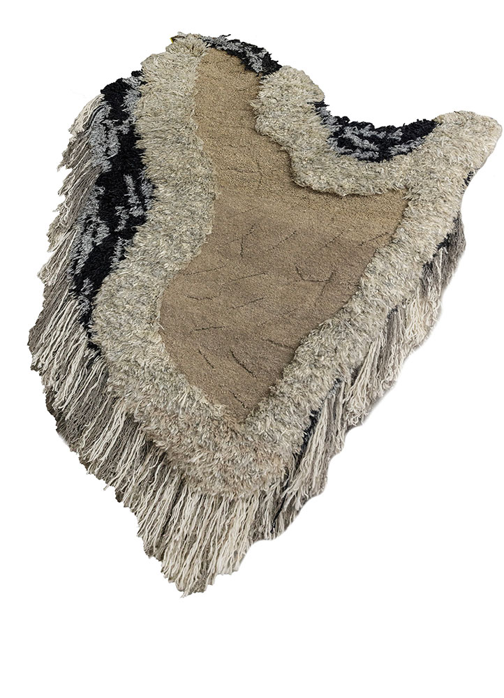 diwar beige and brown wool and silk wall art WALL ART & TAPESTRY - FloorShot