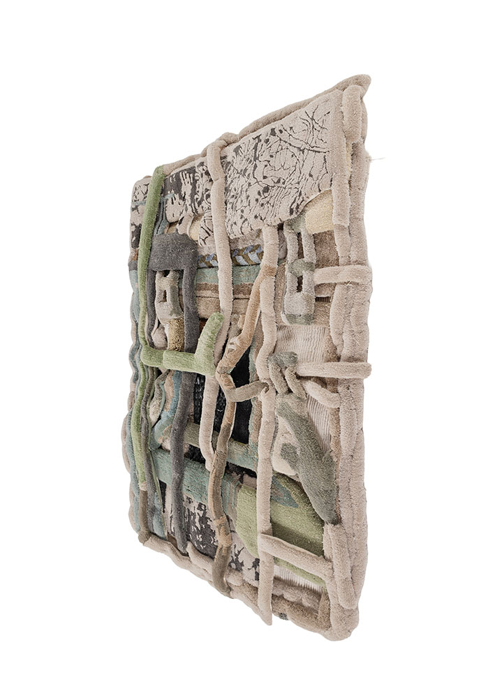 exposed spine green wool wall art WALL ART & TAPESTRY - FloorShot