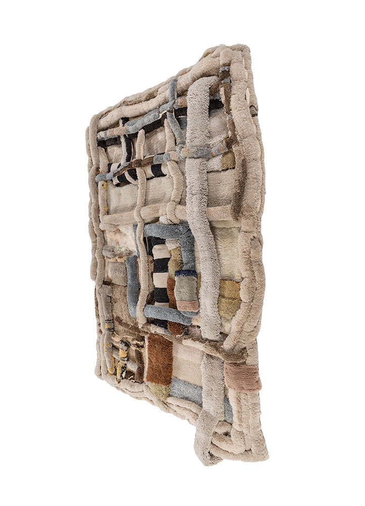exposed spine ivory wool wall art WALL ART & TAPESTRY - FloorShot
