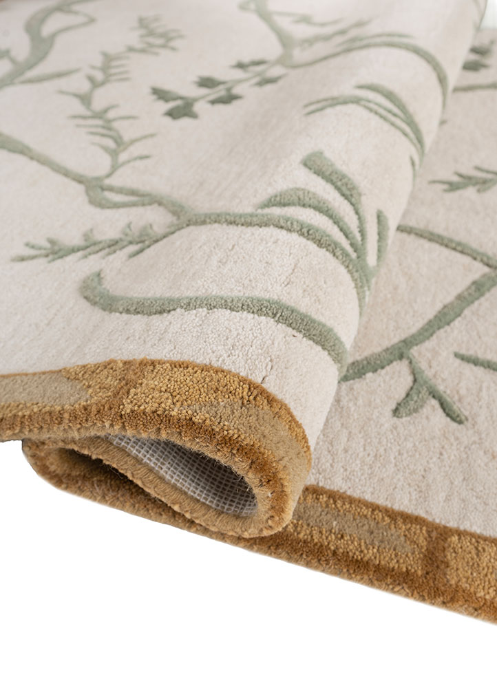 jardins du monde ivory wool hand tufted Rug - FloorShot